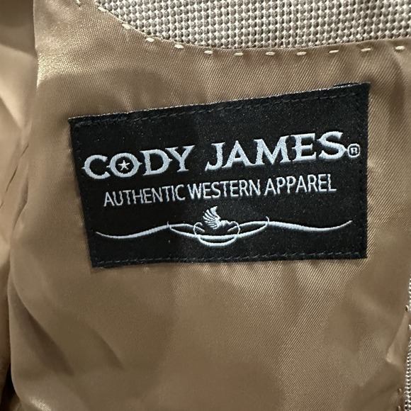 Cody James Proper The Nash Blazer Mens 42R Beige Western‎ Sport Coat Workwear - Picture 8 of 9